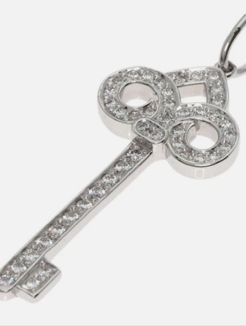 Tiffany &Co. Pt950 Fleur De Lis Diamond Pendant